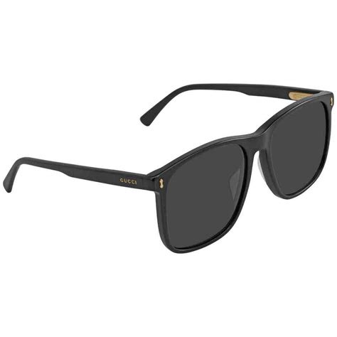 Gucci Grey Rectangular Men's Sunglasses GG1041S 001 57